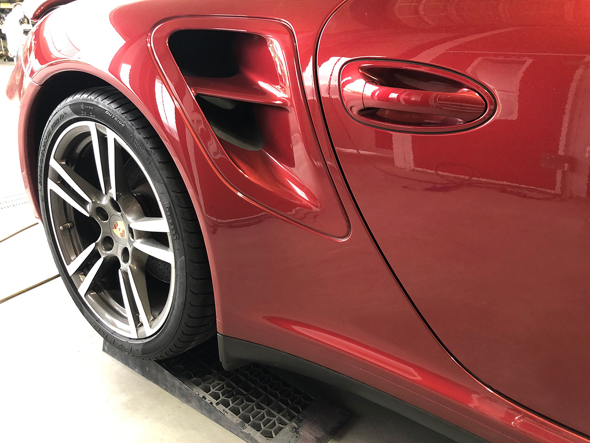 ポルシェ911 Turbo S プロテクションフィルム剥がし作業(After)